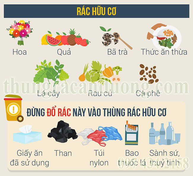 Thùng phân loại rac hữu cơ