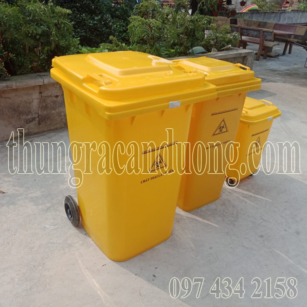 Thùng rác màu vàng 60, 120, 240L