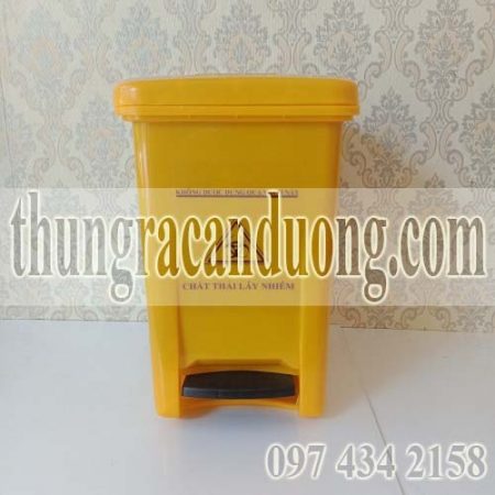 Thùng rác y tế 25 lít màu vàng