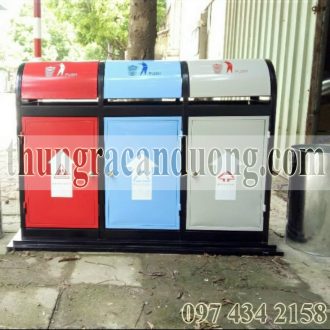 Thùng phân loại rác 3 ngăn A58-O
