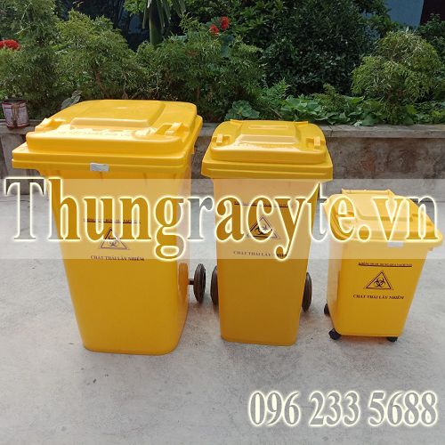 Thùng rác y tế bánh xe